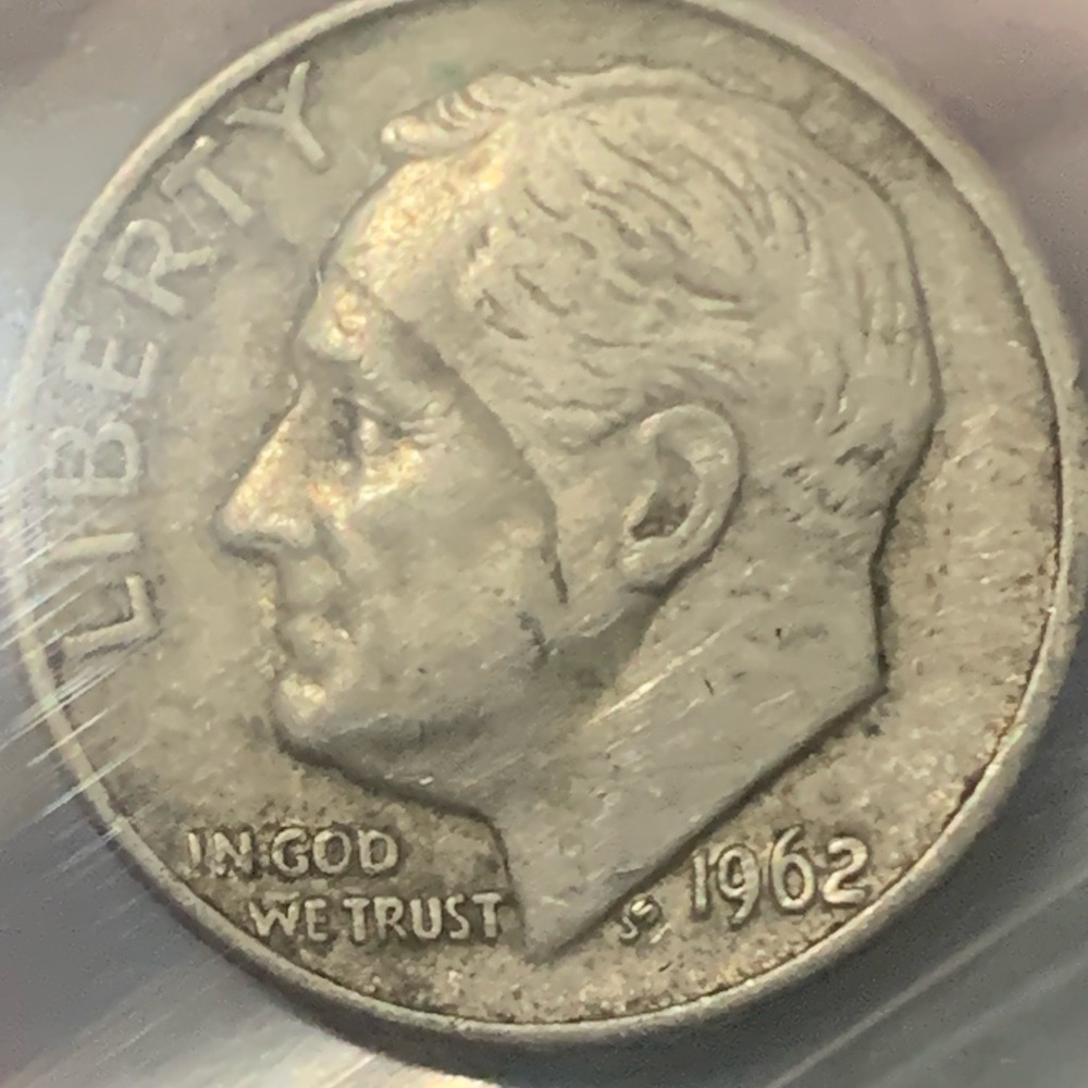 1962 Silver Dime Coin 🪙 with error strike